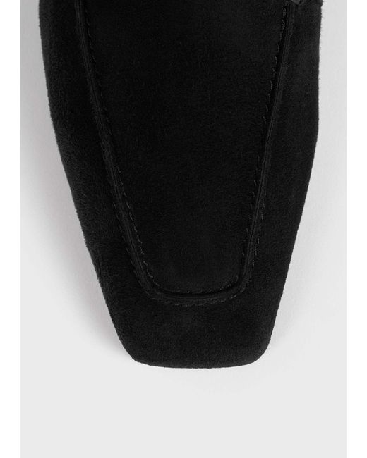 Totême  Black Square Toe Ankle Boots