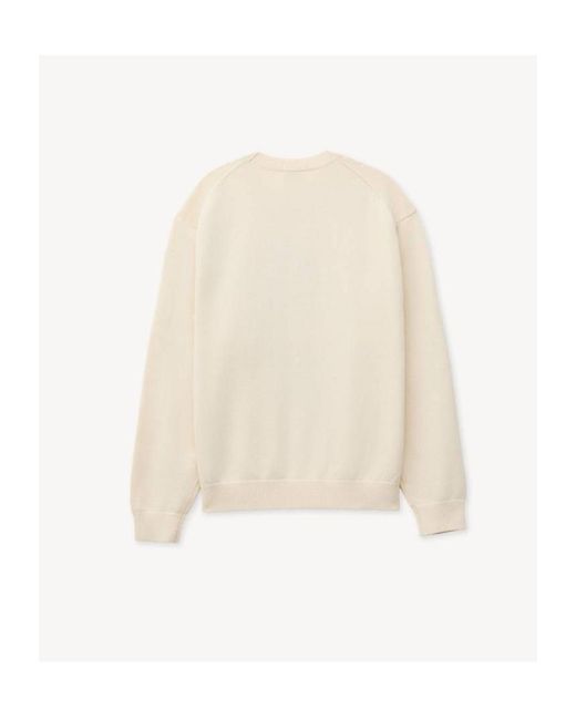 KENZO White Tulip Detailed Crewneck Jumper for men