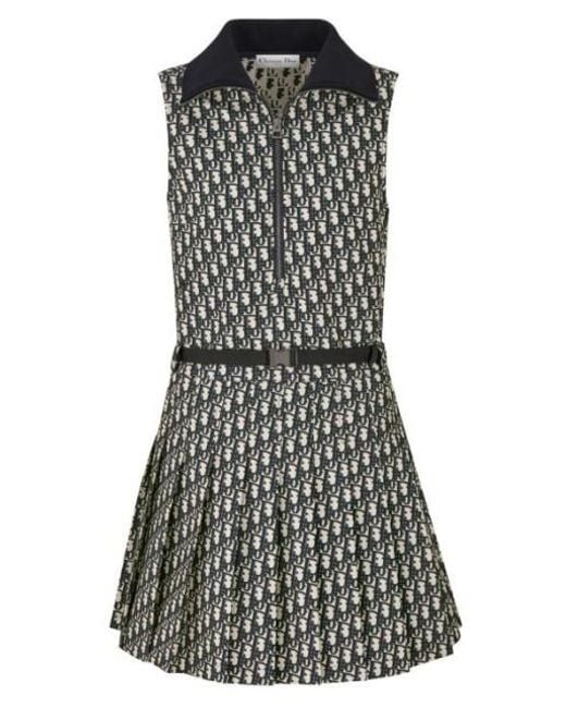 Dior Black Christian Pleated Short Dress