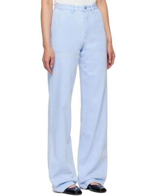 A.P.C. Blue Seaside Straight-Leg Jeans
