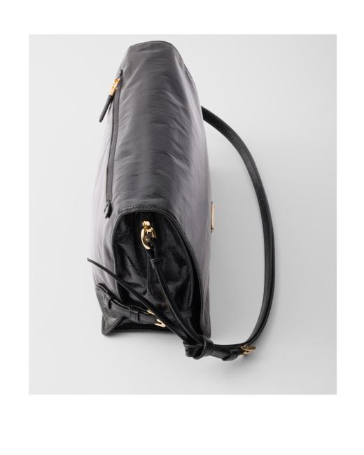 Prada Black Triangle-Logo Shoulder Bag