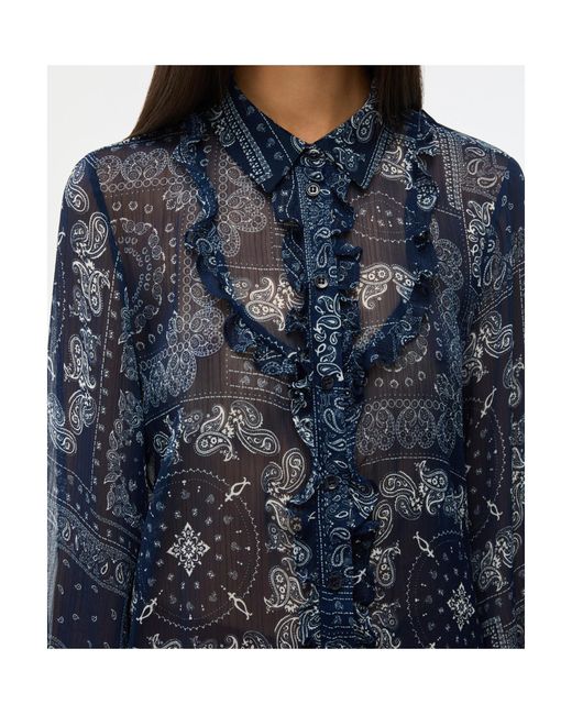 iBlues Blue Printed Shirt