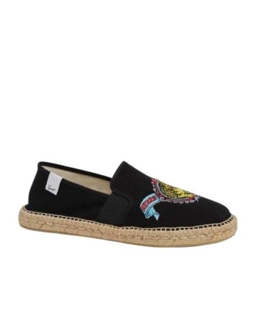KENZO Black Jumping Tiger' Espadrilles for men