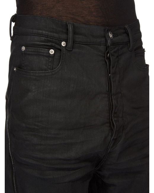Rick Owens Black Bolan Banana Stretch Denim Jeans for men