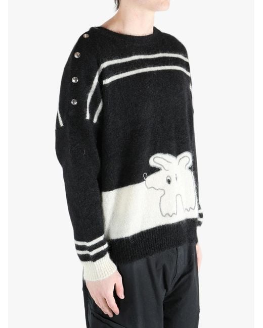 Enfants Riches Deprimes Black Long-Sleeve Striped Sweater for men