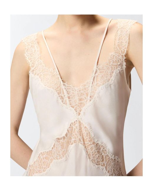 Pinko Natural Lydia Lace Detailed Top