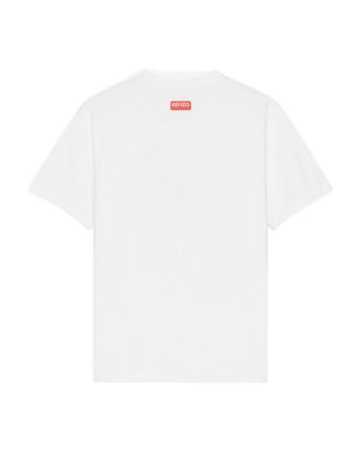 KENZO White 'Boke Flower' T-Shirt for men