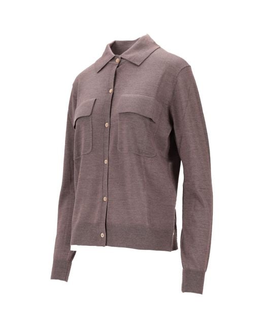P.A.R.O.S.H. Brown Pocket Cardigan