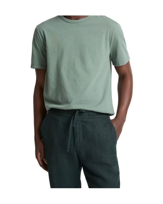 Vince Green Garment Dye Cotton T-Shirt for men