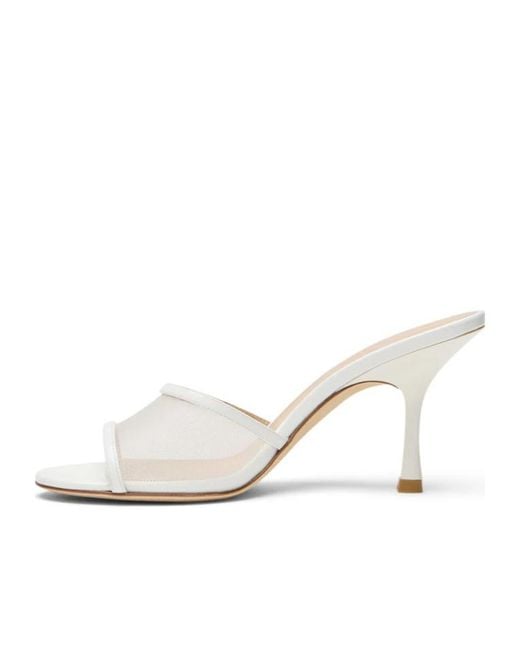 Stuart Weitzman White Bareitall Slide 85