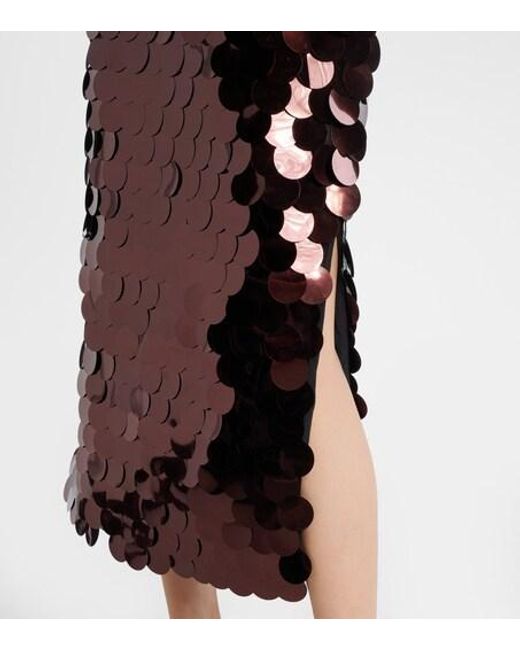Roksanda Brown Sequined Midi Skirt