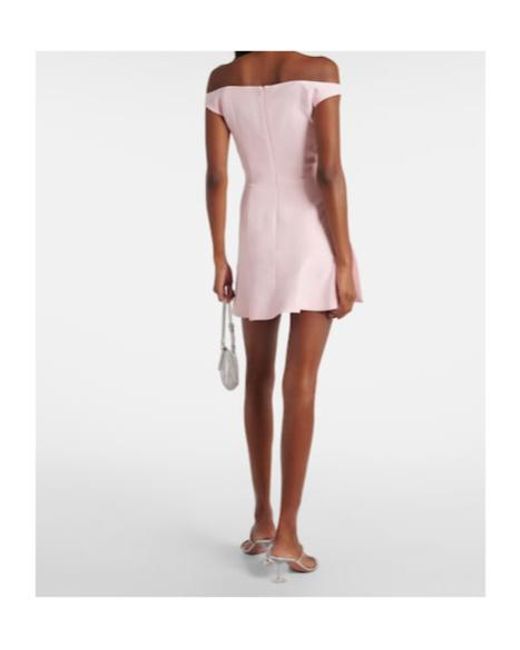 David Koma Pink Off-Shoulder Minidress