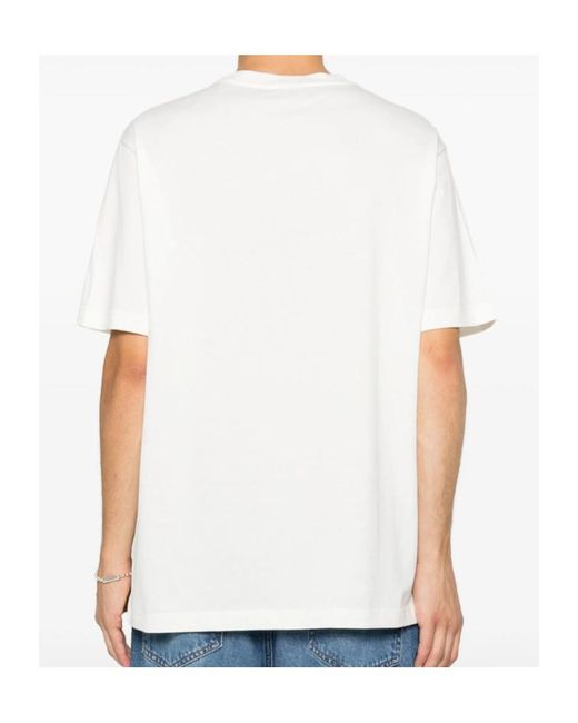 Emporio Armani White Logo-Print Crew-Neck T-Shirt for men