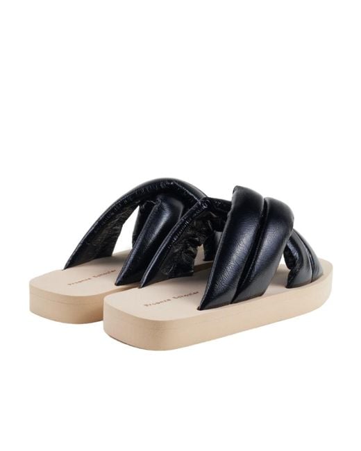 Proenza Schouler Blue Crossover Slide Sandals