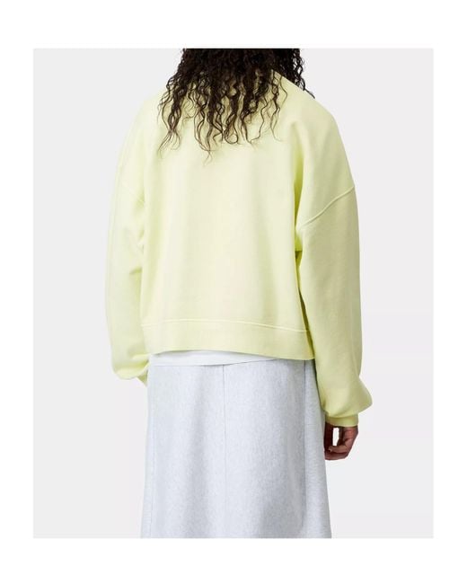 Carhartt Yellow Logo-Embroidered Sweatshirt