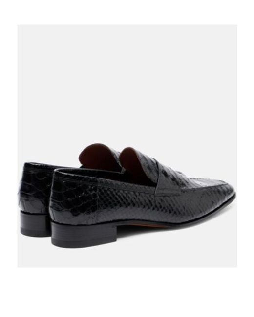 Paris Texas Black Vincent Croc-Effect Leather Loafers