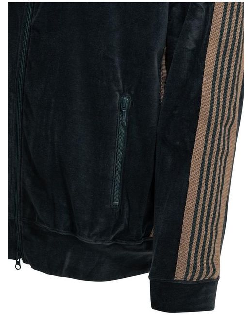 Needles Blue Track Zip-Up Sweatshirt for men