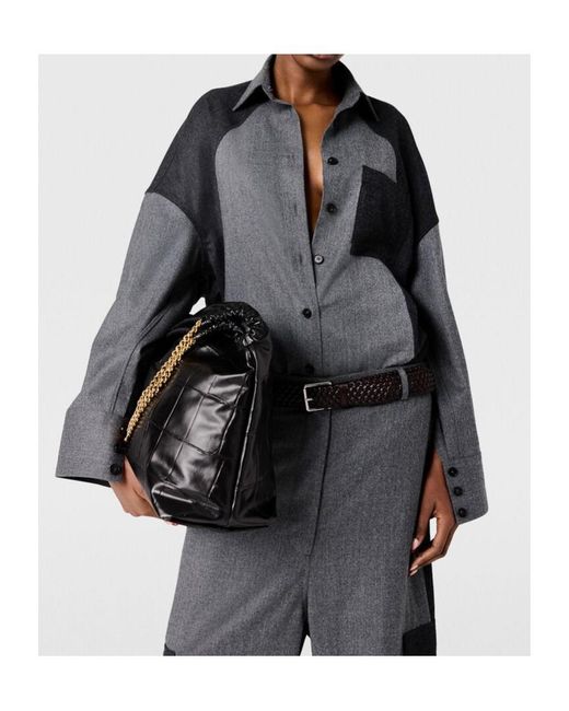 Stella McCartney Gray Paneled Oversized Shirt