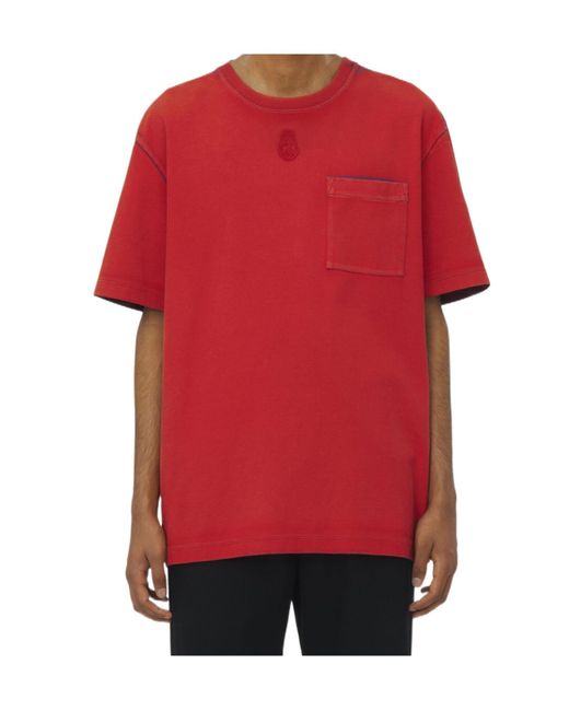 McQueen Skull Embroidered Two-Toned T-Shirt for men