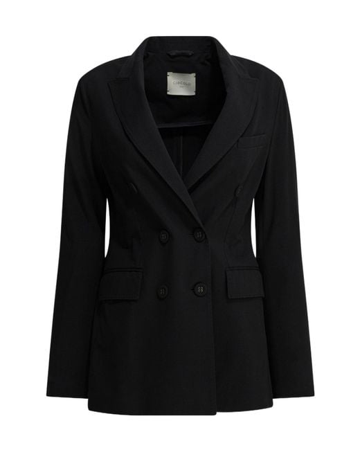 Circolo 1901 Black Double-Breasted Tailored Blazer