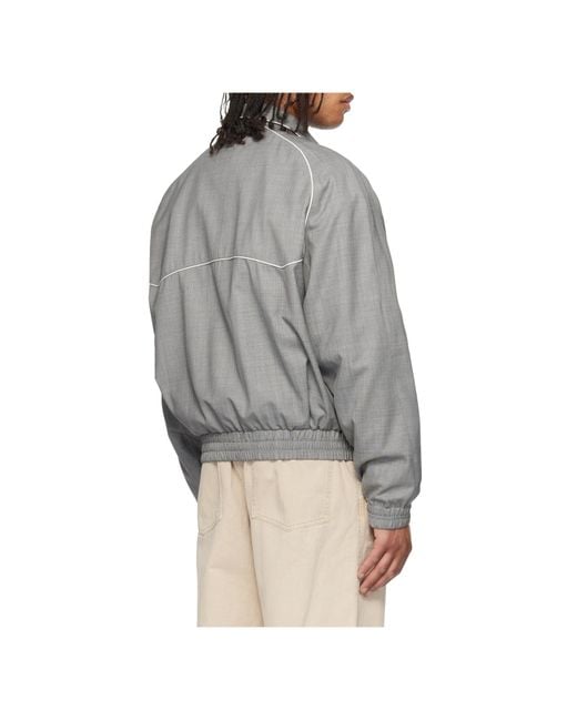 Wooyoungmi Gray Wool Blend Twill Casual Jacket for men
