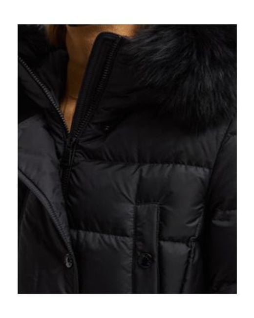 Moncler Black Khloe Logo Patch Belted Jacket