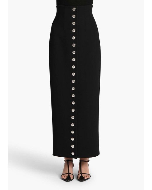 Khaite Black Brynlee High Waisted Maxi Skirt