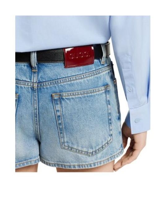 Gucci Blue Stonewashed Denim Shorts
