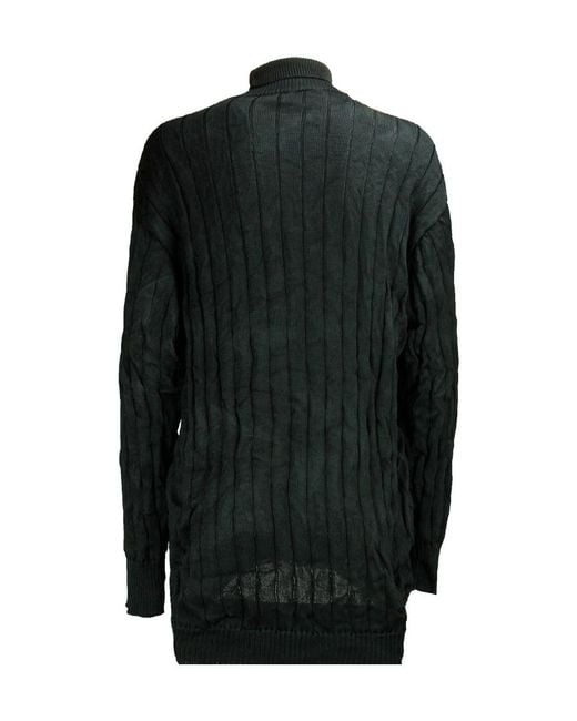 Balenciaga Black Creased Turtleneck Knit Jumper