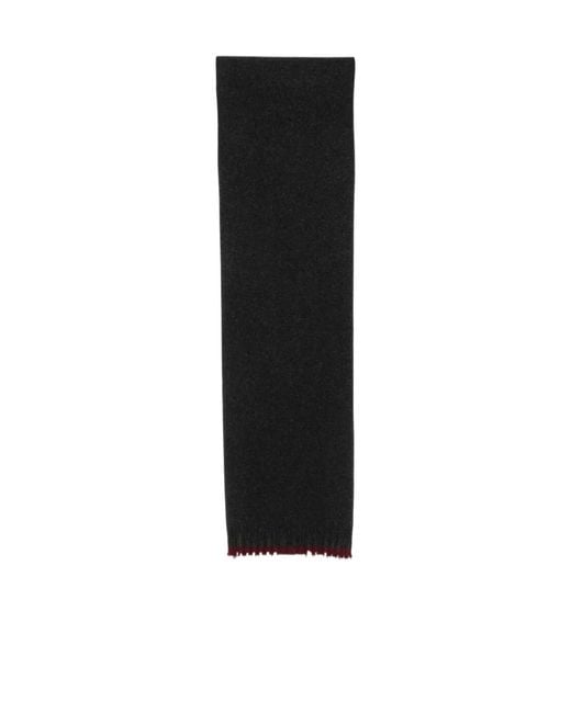 Uma Wang Black 'Plain Ws' Scarf for men