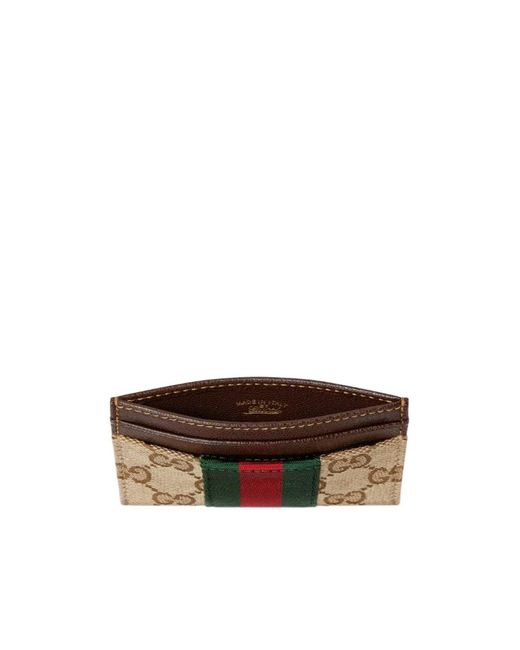 Gucci Multicolor Gg Web Card Holder Wallet for men