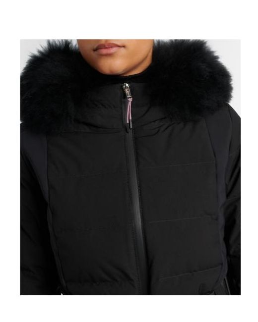 Yves Salomon Black Solid-Color Ski Jacket