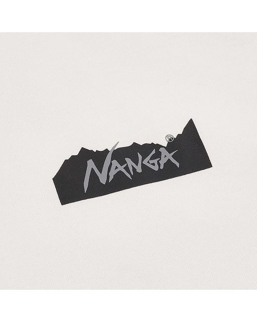 NANGA White Crew Neck T-Shirt for men