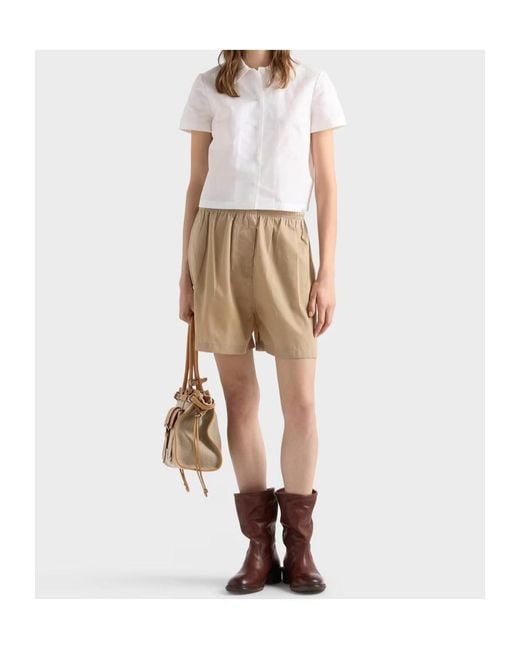 Prada Natural Washed Re-Nylon Shorts