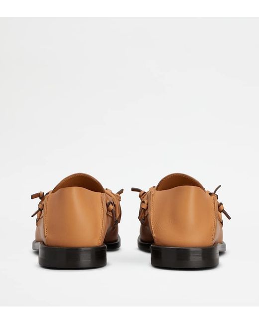 Tod's Brown Braided Loafers