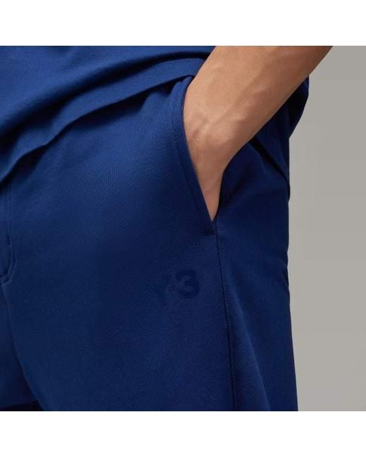 Y-3 Blue Logo-Print Sweatpants for men