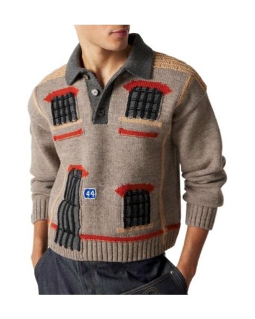 J.W. Anderson Natural Wool Knit Sweater for men