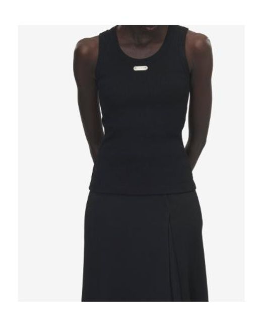 McQueen Black Mcqueen Placket Tank Top