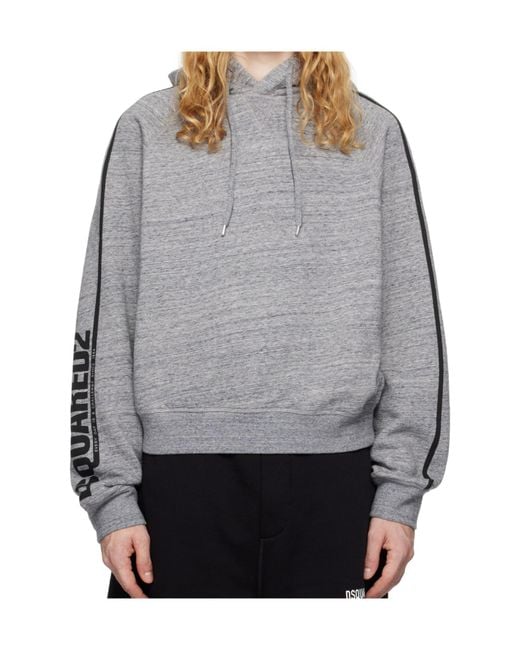 DSquared² Gray Long Sleeve Hoodie for men