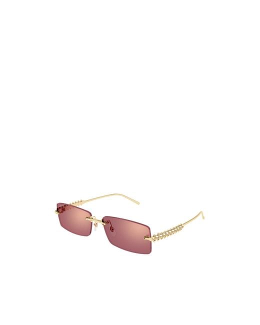 Cartier Pink Rimless Sunglasses for men