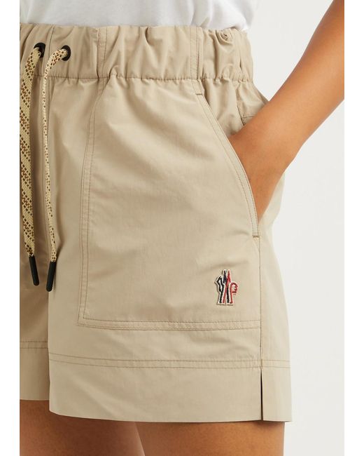 Moncler Natural Logo Shell Shorts