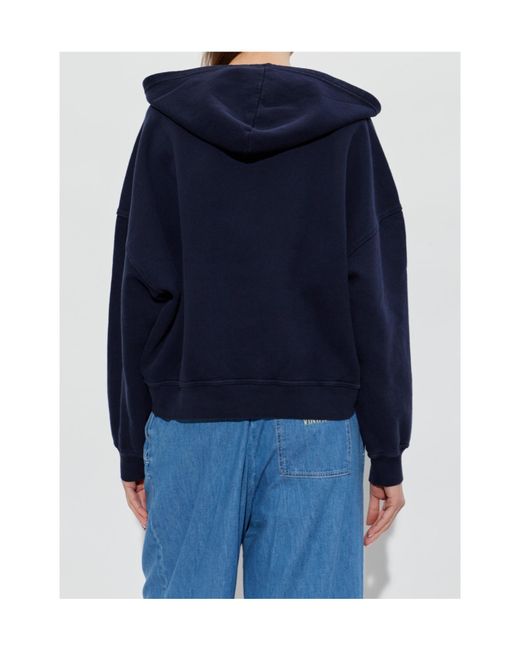 American Vintage Blue Logo Hoodie