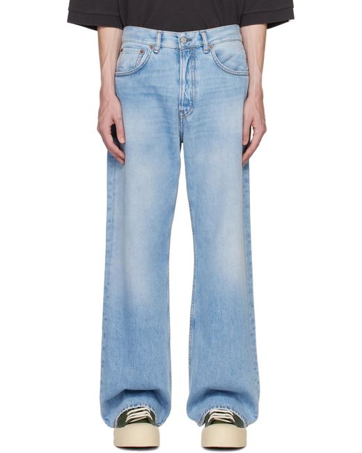 Acne Blue Loose Fit Jeans for men