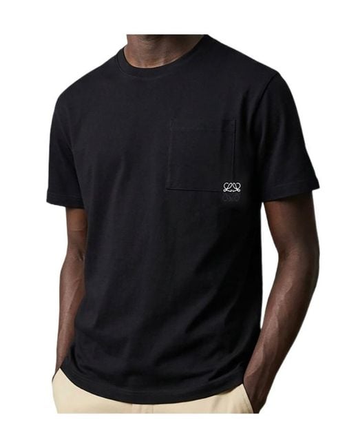 Loewe Black Crewneck T-Shirt for men
