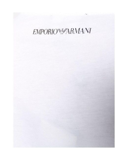 Emporio Armani White Curved Logo T-Shirt