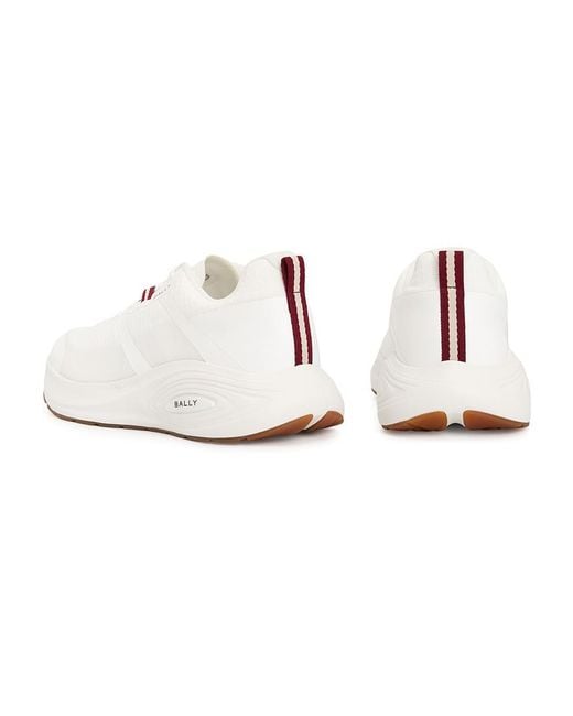 Bally White Lace-Up Sneakers for men
