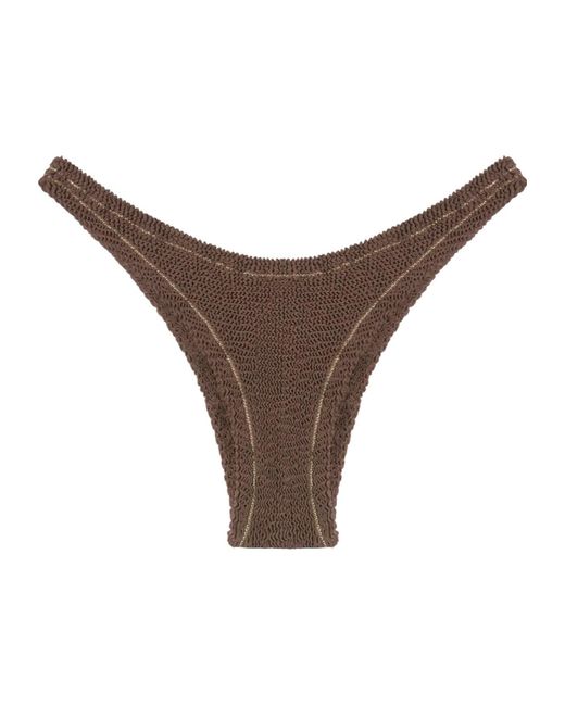 Reina Olga Brown Ginny Crinkled Bikini Bottoms