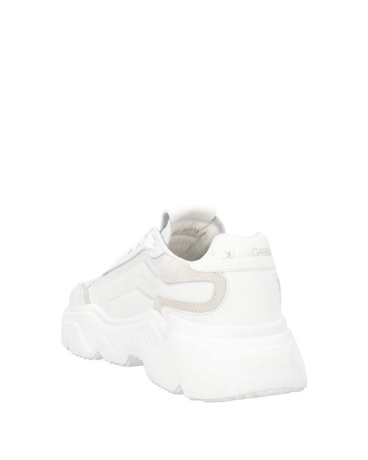 Dolce & Gabbana White Solid Color Sneakers