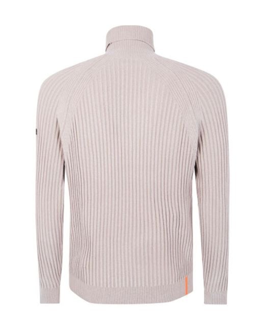 Rrd Pink Roll-Neck Ribbed Sweater for men