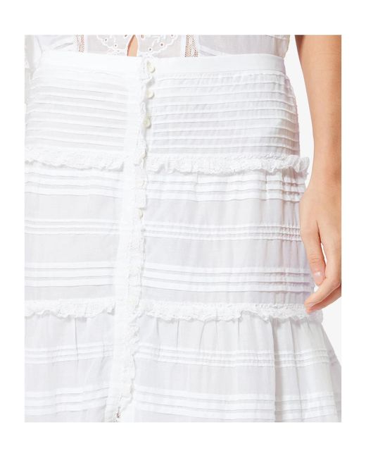 Isabel Marant White Isabel Marant Étoile Paoline Floral Lace Maxi Skirt